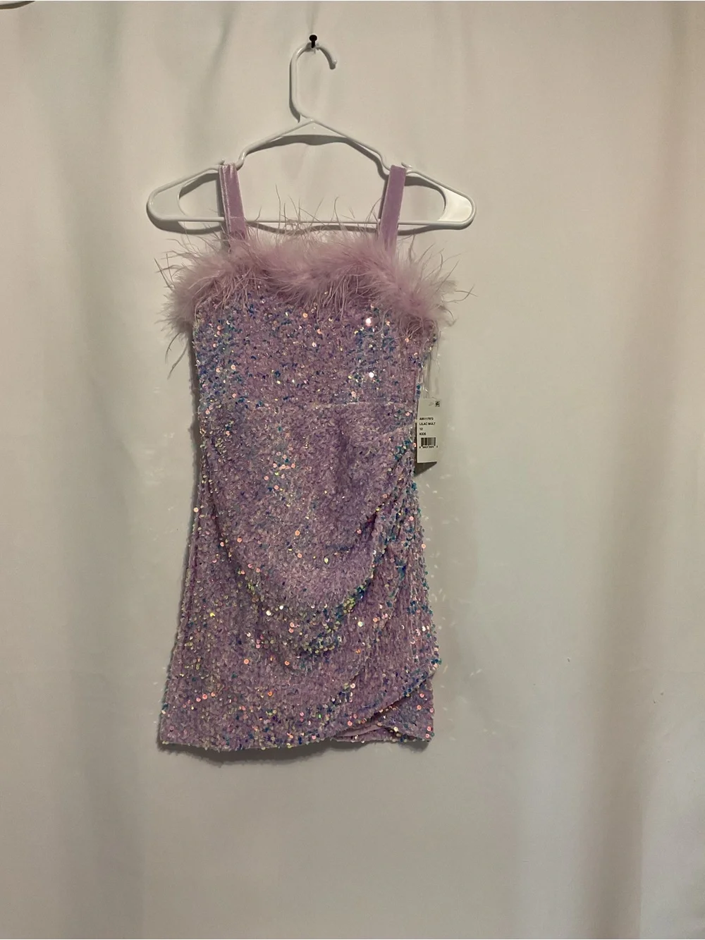Poppies and Roses girls size 12 light purple sequin dress NWT